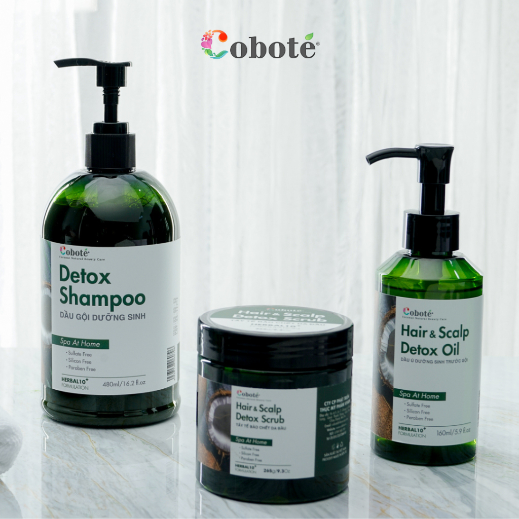 Combo Chăm sóc tóc KHÔNG HOÁ CHẤT! Làm sạch - Detox - Chăm dưỡng