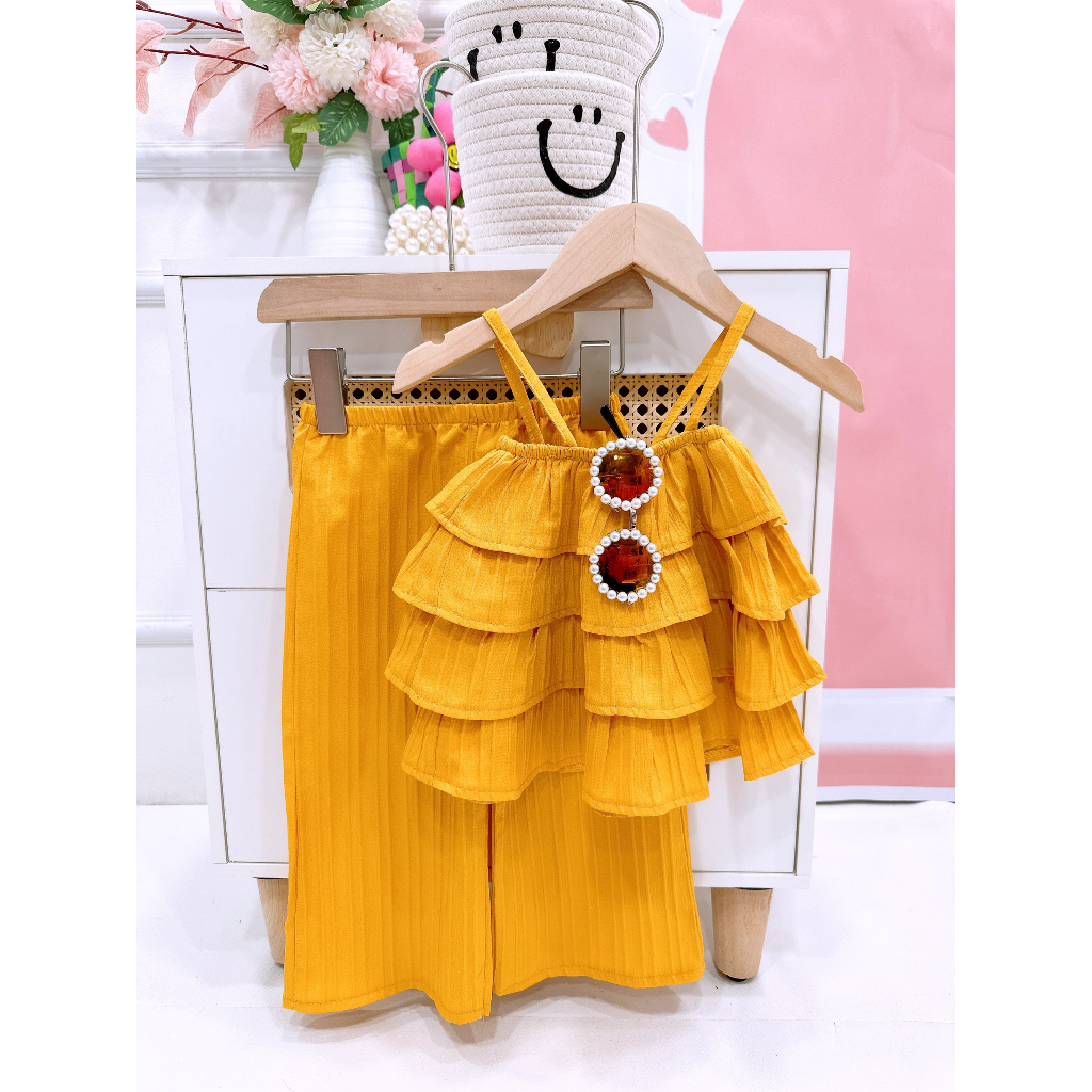 Bộ đồ bé gái 2 dây dáng bèo cho bé yêu từ 8-22kg