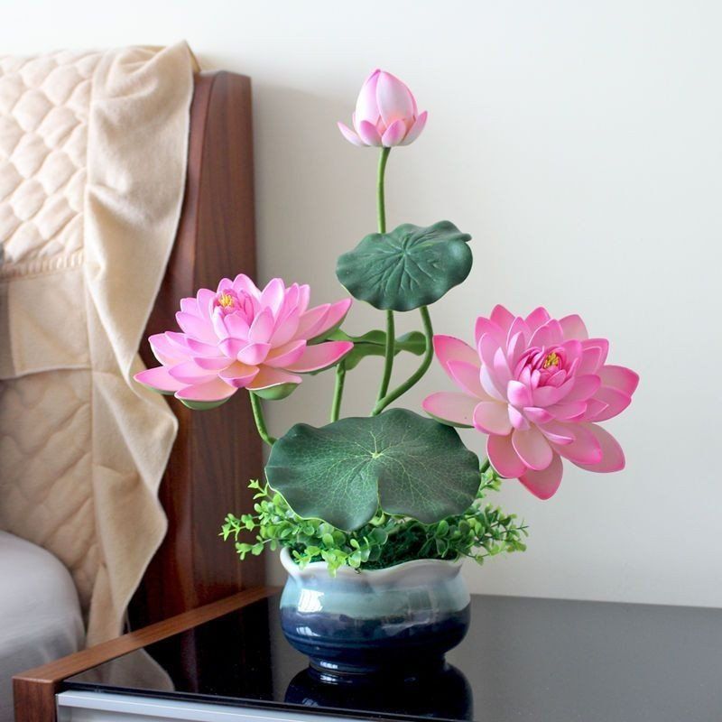 Hoa giả - Hoa Sen xốp cao cấp dùng Décor trang trí rất đẹp và sang trọng