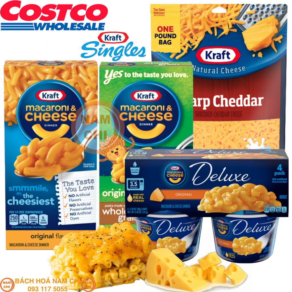 Nui Phô Mai Kraft Macaroni Cheese Original USA Hộp Giấy 206G