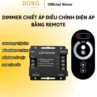 Dimmer, dimmer 12V, dimmer 24V, chiết áp điều chỉnh điện áp bằng Remote một màu
