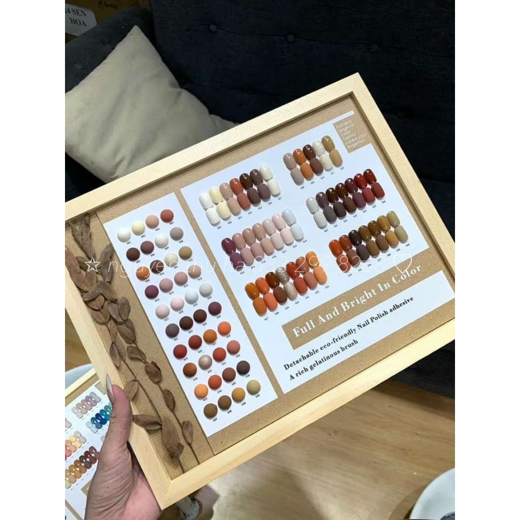 Set sơn gel Aivennhuy 40 màu tone nâu basic set sơn gel 40 màu chất sơn đặc mướt hot hit tặng kèm bảng màu hachinail