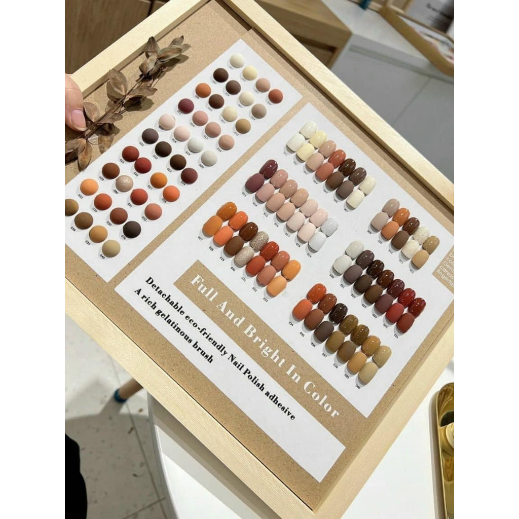 Set sơn gel Aivennhuy 40 màu tone nâu basic set sơn gel 40 màu chất sơn đặc mướt hot hit tặng kèm bảng màu hachinail