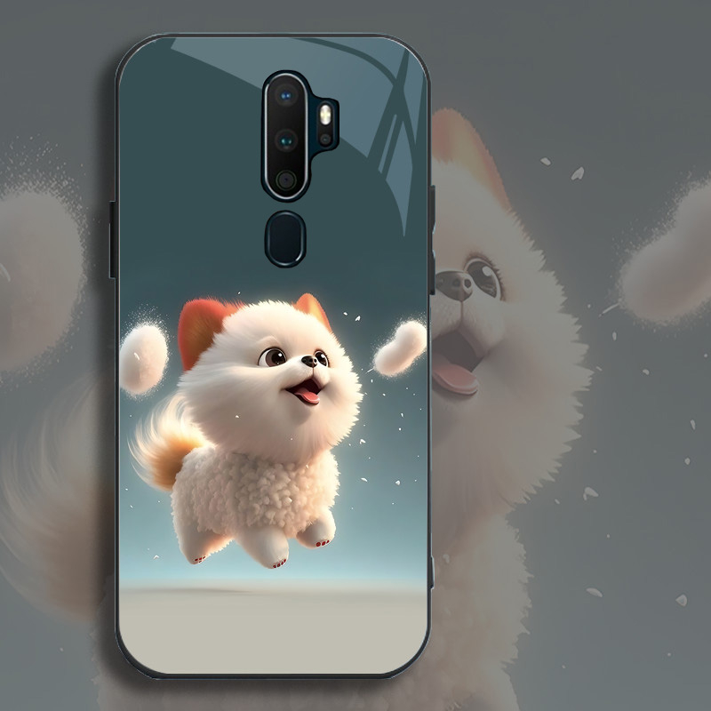 Ốp Lưng OPPO A5 2020, A9 2020 Mặt kính cường lực, cao cấp Họa tiết 12 CON GIÁP NGỘ NGHĨNH