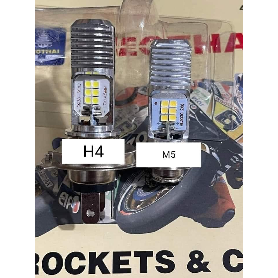 Bóng Pha LED Osram Dream- Wave siêu sáng - Chân M5-H4 Chạy Điện Bình Điện Máy