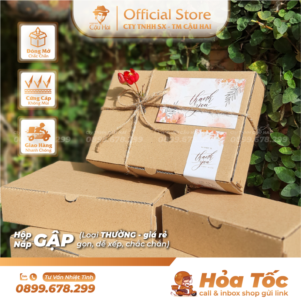 Hộp carton nắp gập, hộp đựng quà tặng, hộp đựng phụ kiện giá xưởng