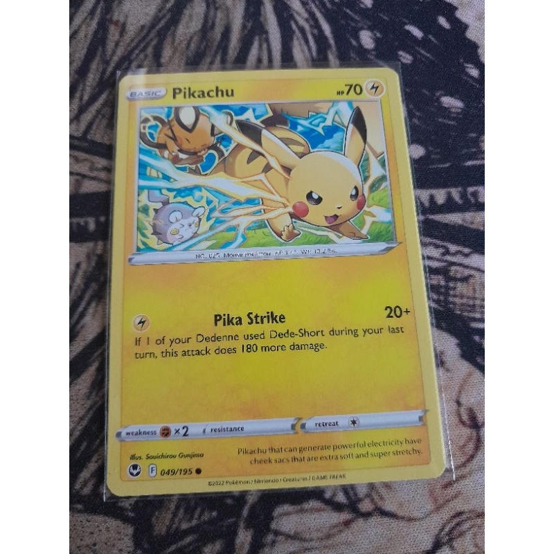 Thẻ bài Pokemon chính hãng 049/195 Pikachu-Common-SWSH12