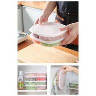 Hộp bảo quản thức ăn để tủ lạnh 4 ngăn