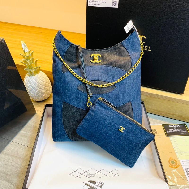 Túi Tote Vải Denim Kích Thước Lớn 30cm Phong Cách Mới Cho Nữ