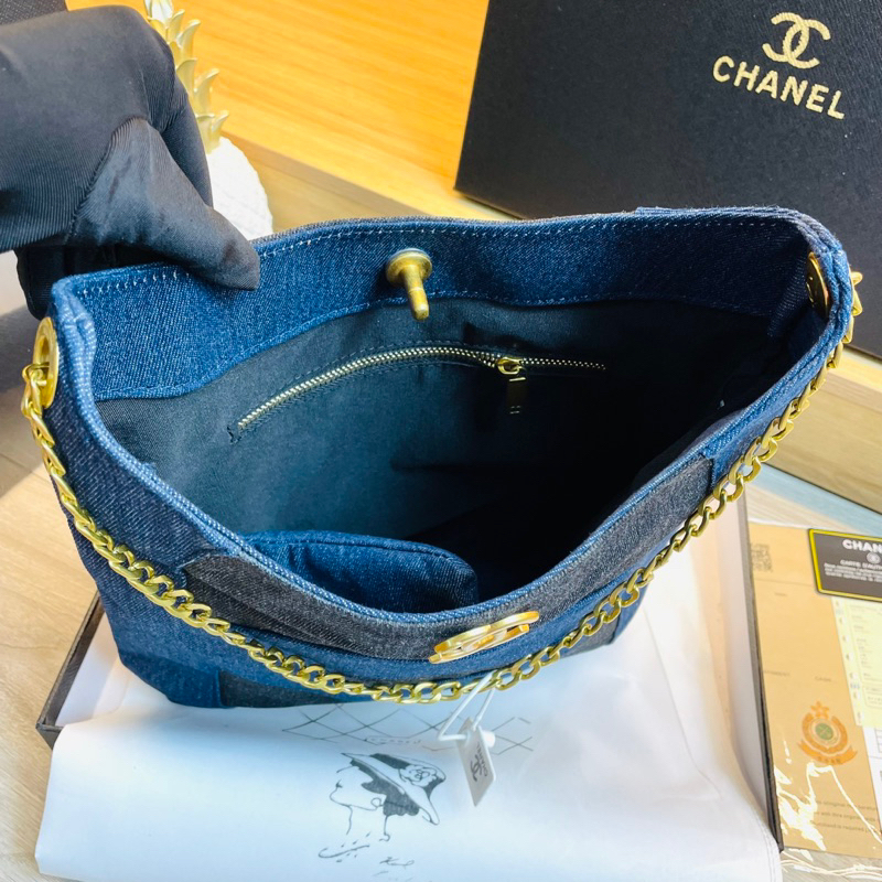 Túi Tote Vải Denim Kích Thước Lớn 30cm Phong Cách Mới Cho Nữ