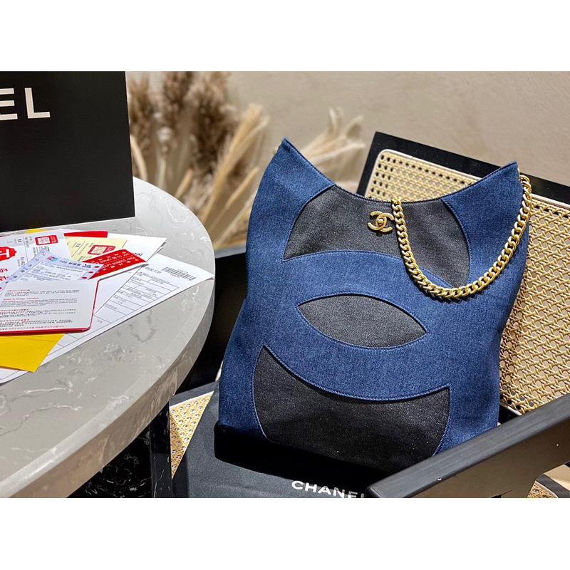 Túi Tote Vải Denim Kích Thước Lớn 30cm Phong Cách Mới Cho Nữ