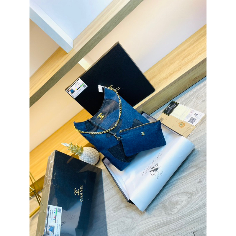 Túi Tote Vải Denim Kích Thước Lớn 30cm Phong Cách Mới Cho Nữ