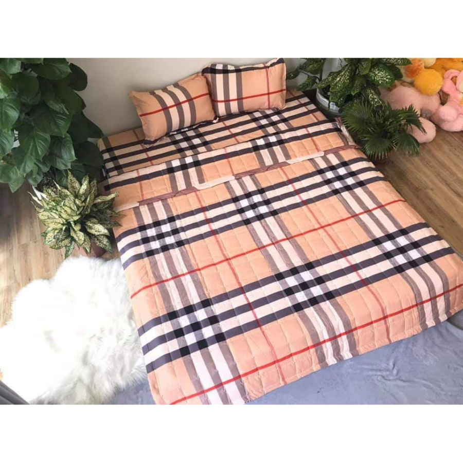 (Gì cũng rẻ) Bộ 5 món Chăn hè Ga Gối Poly Cotton bo chun miễn phí - Đủ size - Đủ mẫu - Hoa Nice Day, Gấu rich, Lá Tre,..