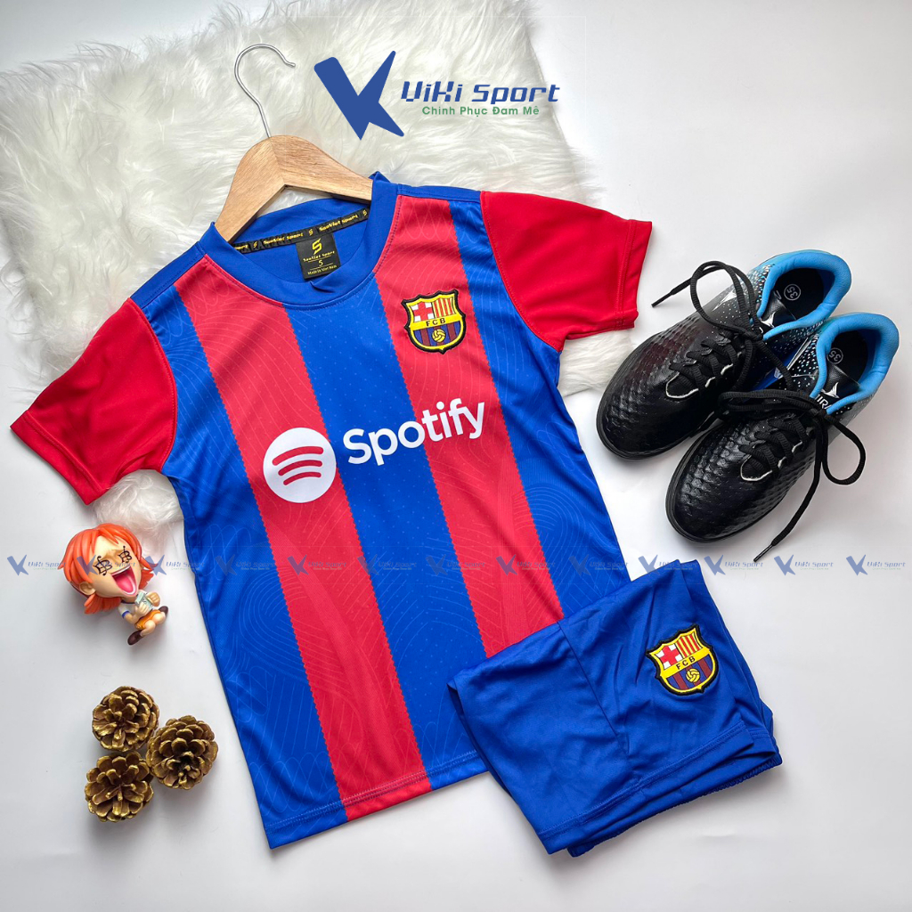 Bộ quần áo đá bóng BARCELONA cho trẻ từ 10kg đến 45kg SV02- ViKi Sport