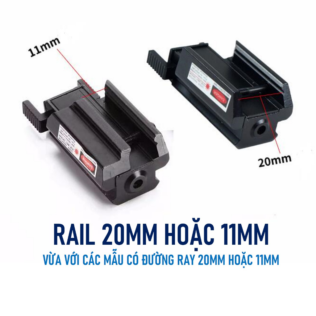 Đèn Laze Con Gián Tia Xanh Lá Kim Loại Sạc Type C Rãnh 11mm hoặc 20mm | Đô Shop