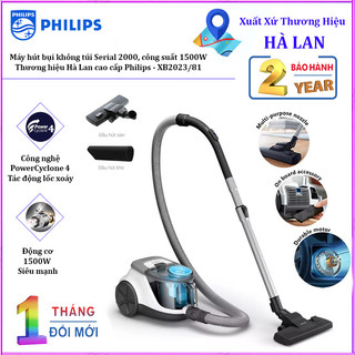 HÀNG CHÍNH HÃNG - Máy hút bụi không túi Philips XB2023/81, công suất 1500W
