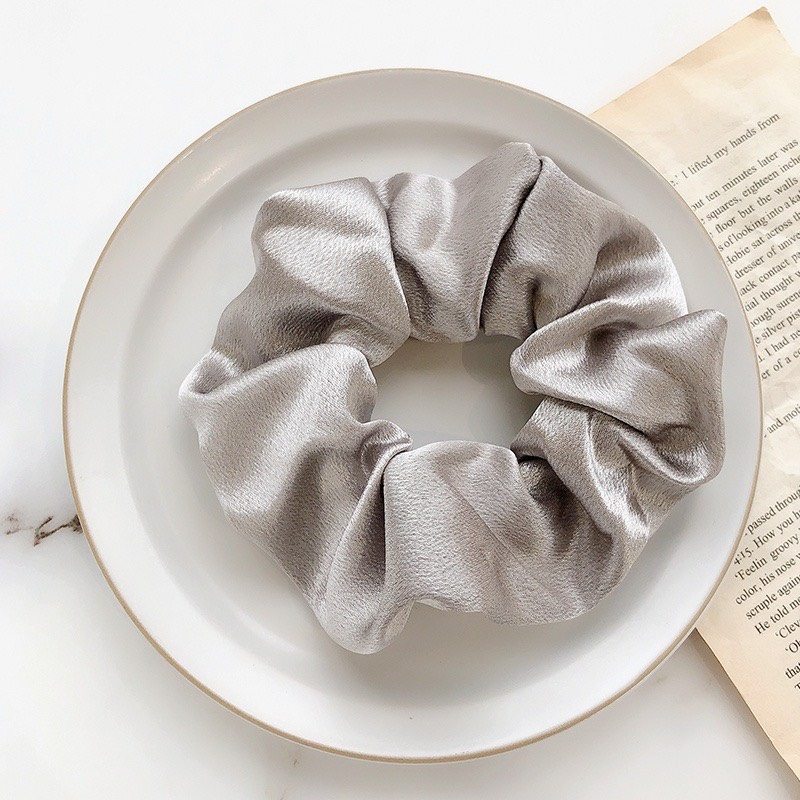 Dây Cột Tóc Vải Lụa Nhiều Màu Dễ Thương Scrunchies La Perbra