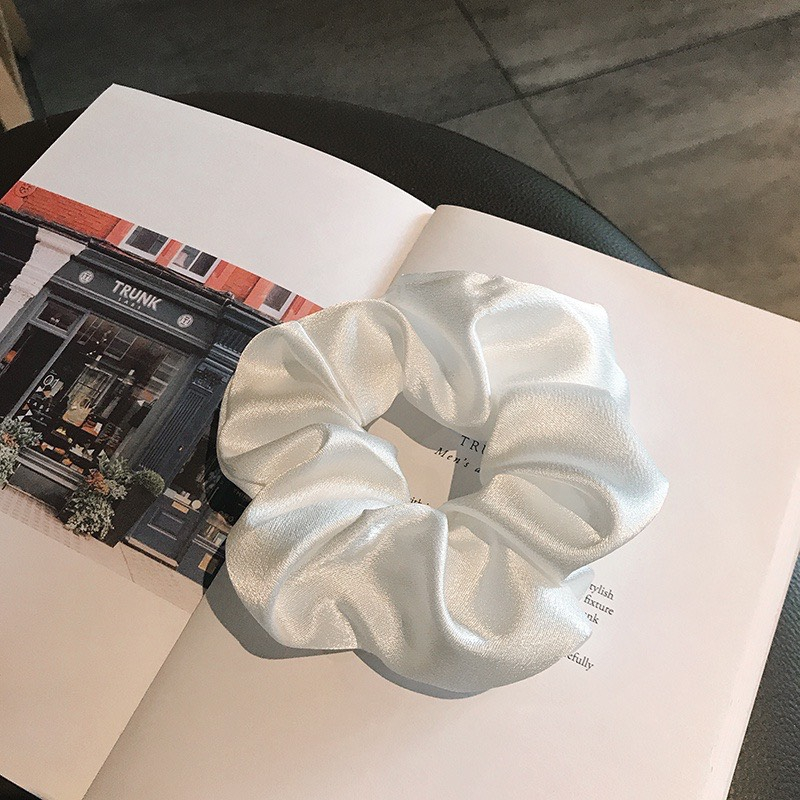 Dây Cột Tóc Vải Lụa Nhiều Màu Dễ Thương Scrunchies La Perbra