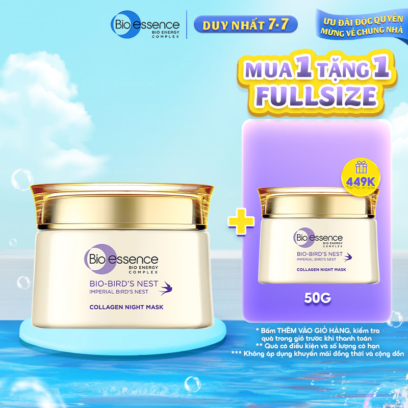 Mặt nạ ngủ dưỡng da Bio-Essence Bio-Bird's Nest Collagen Night Mask 50g