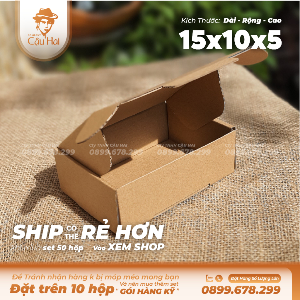 Hộp carton 15x10x5