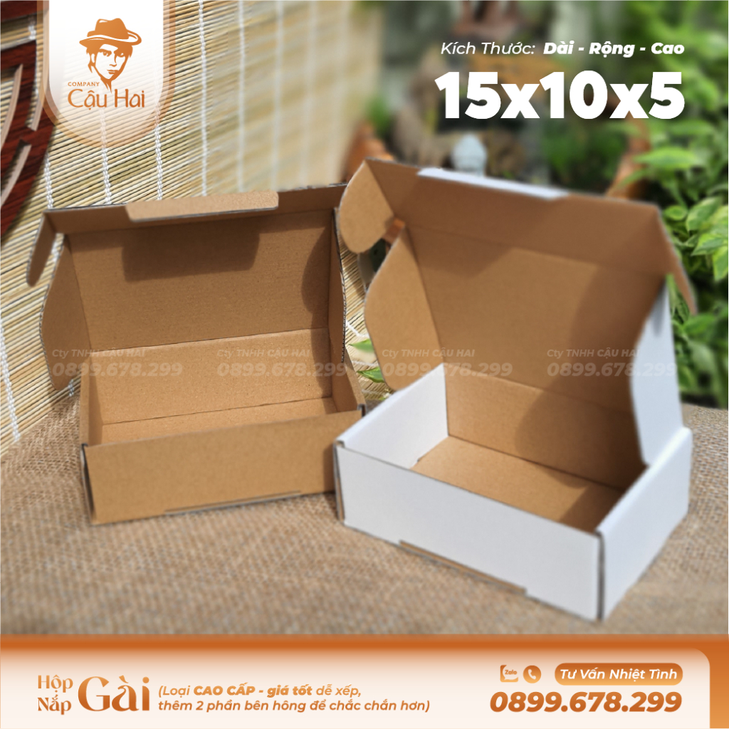 Set 50 hộp carton 15x10x5