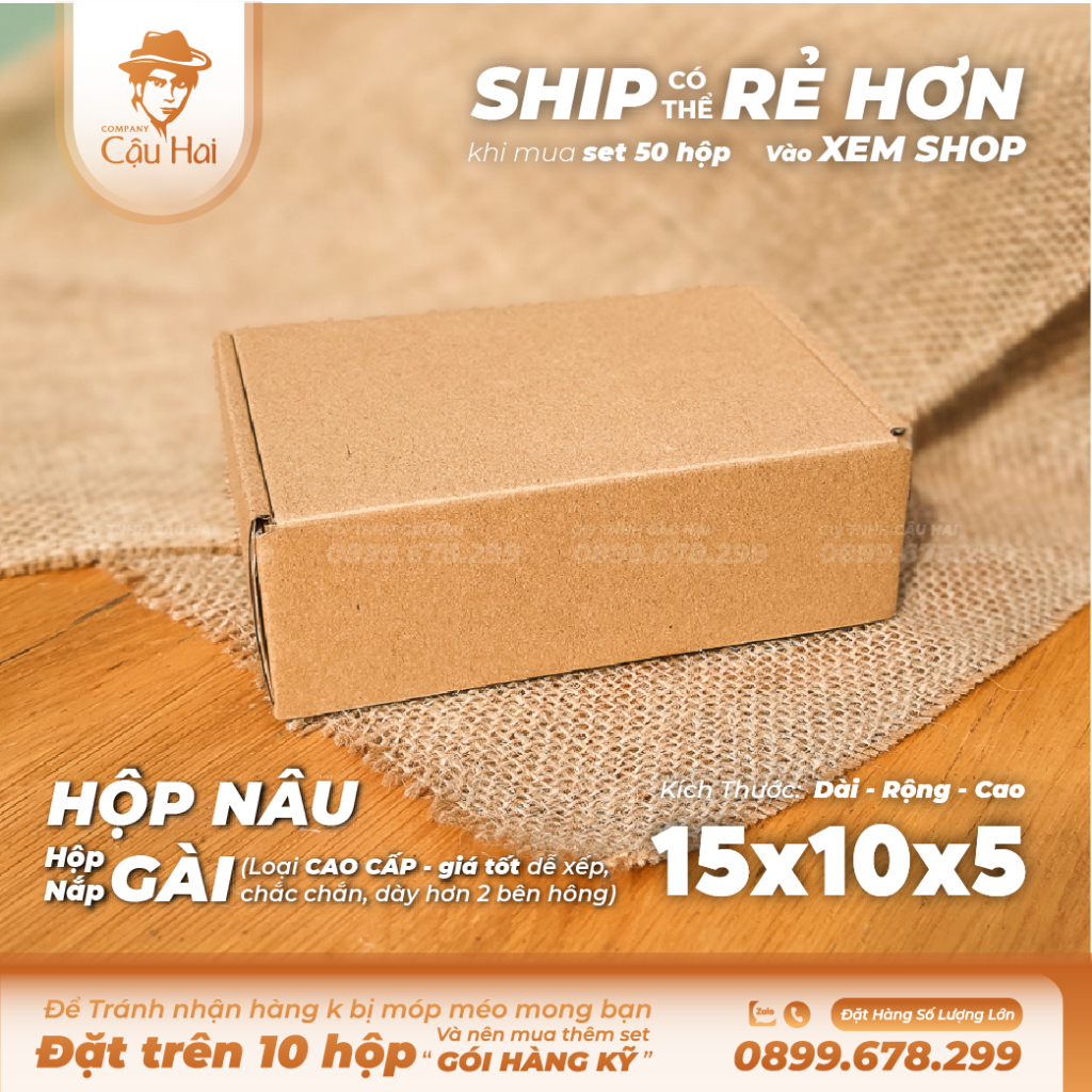 Hộp carton 15x10x5