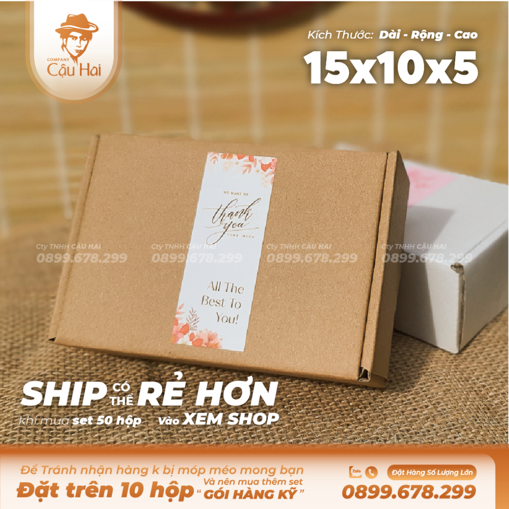 Hộp carton 15x10x5