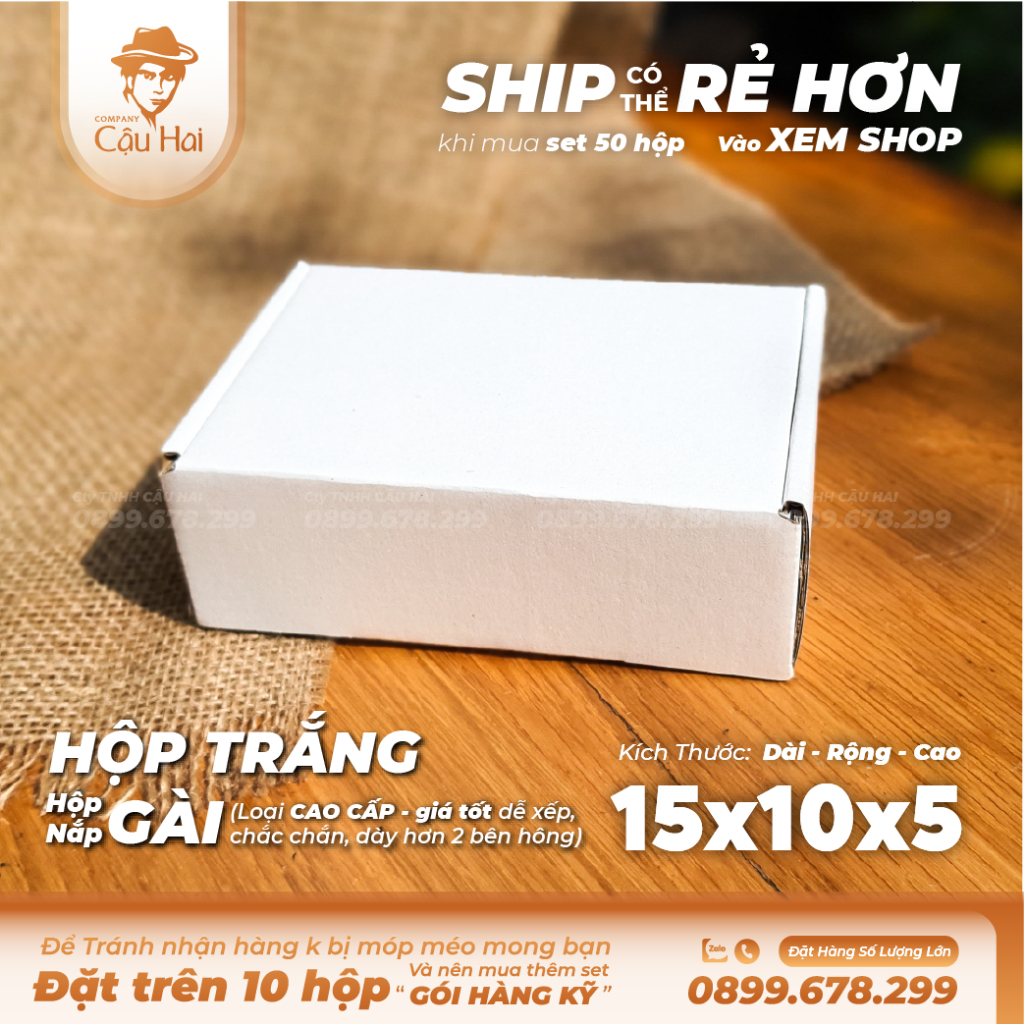 Hộp carton 15x10x5