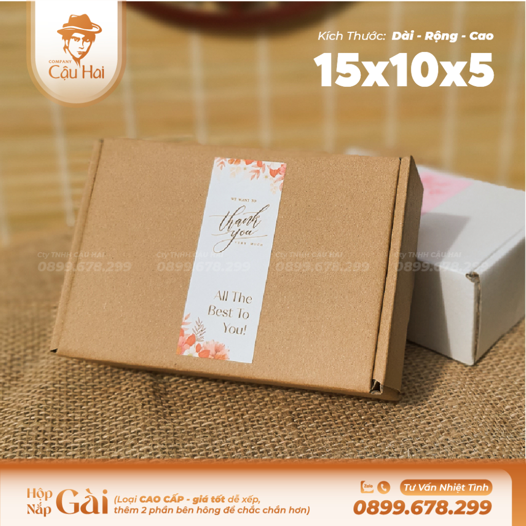 Set 50 hộp carton 15x10x5