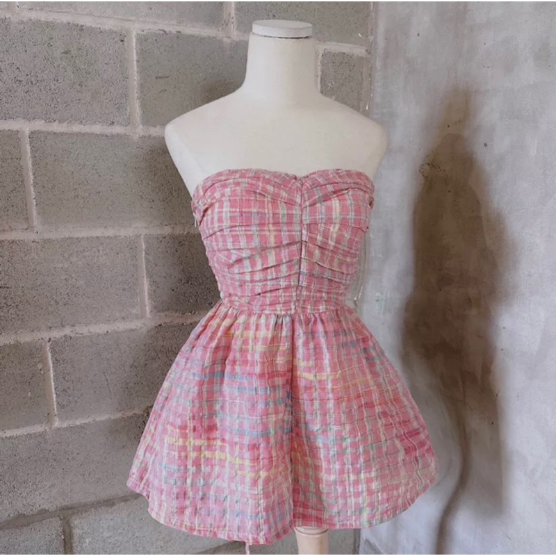 Jumpsuit quây Bigsize chất jean kèm tay áo rớt vai