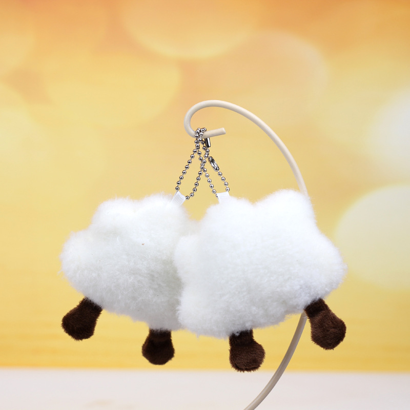 Móc khóa gấu bông hình đám mây treo balo, túi xách, điện thoại
