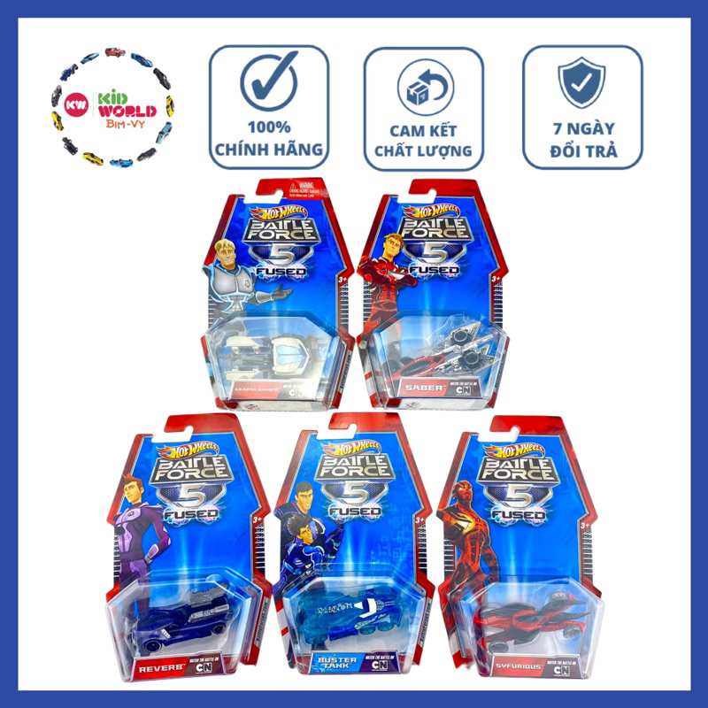 Xe mô hình Hot Wheels Battle Force 5 Series Fused. Tỷ lệ 1:64.