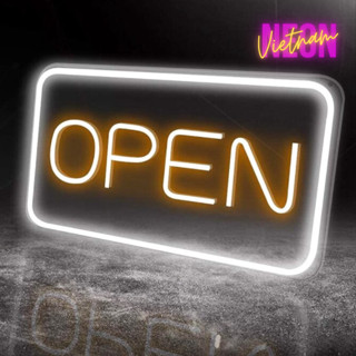 Open neon sign, Đèn led neon OPEN, Đèn neon bảng hiểu open trang trí cho shop