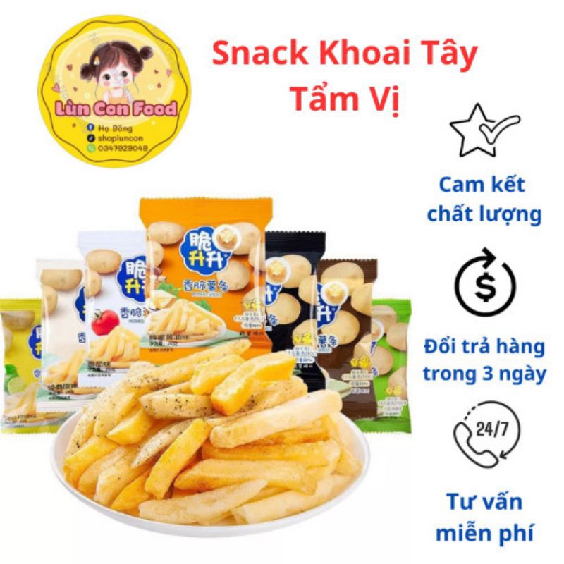 BIM BIM KHOAI TÂY CHIÊN TẨM VỊ GIÒN NGON - LÙN CON FOOD