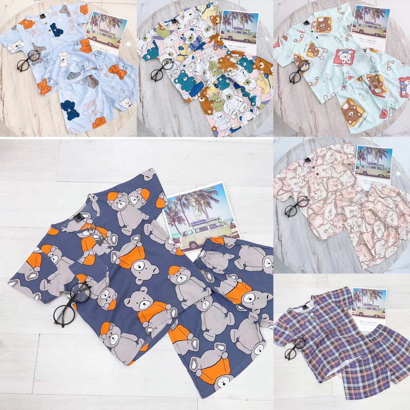 Đồ Bộ Bé Trai Mặc Nhà Tone Lanh 𝐂𝐡𝐢𝐏𝐚𝐧𝐬𝐲 F21 VNXK Đồ bộ Bé Trai Vải Cao Cấp Thoáng Mát Giá Rẻ 008