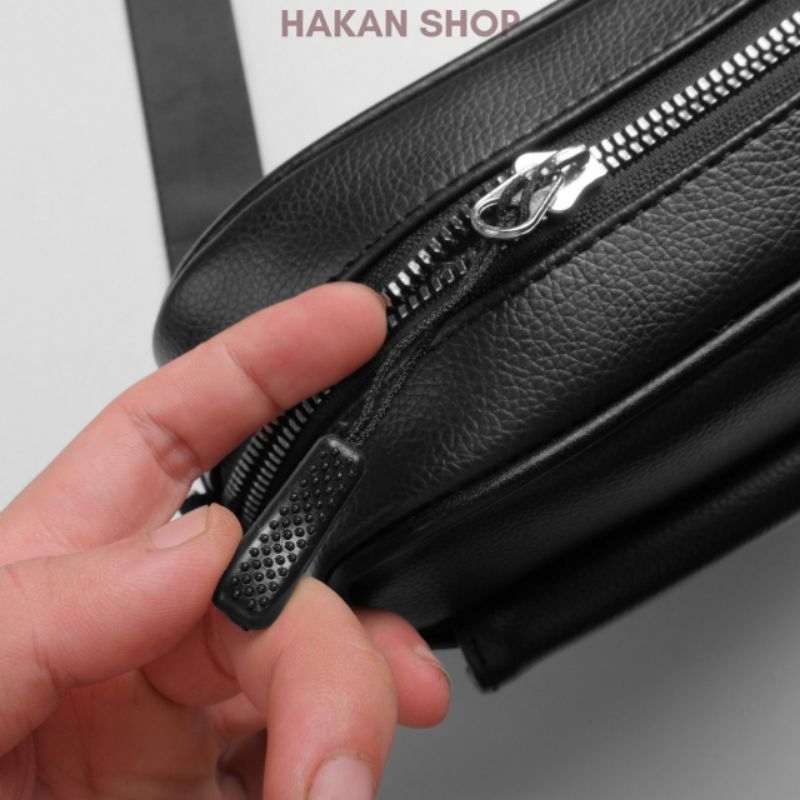 Túi Đeo Chéo Nam Toomy Da Cao Cấp Chất Liệu Da Si Chuẩn Hãng Size 23*15cm