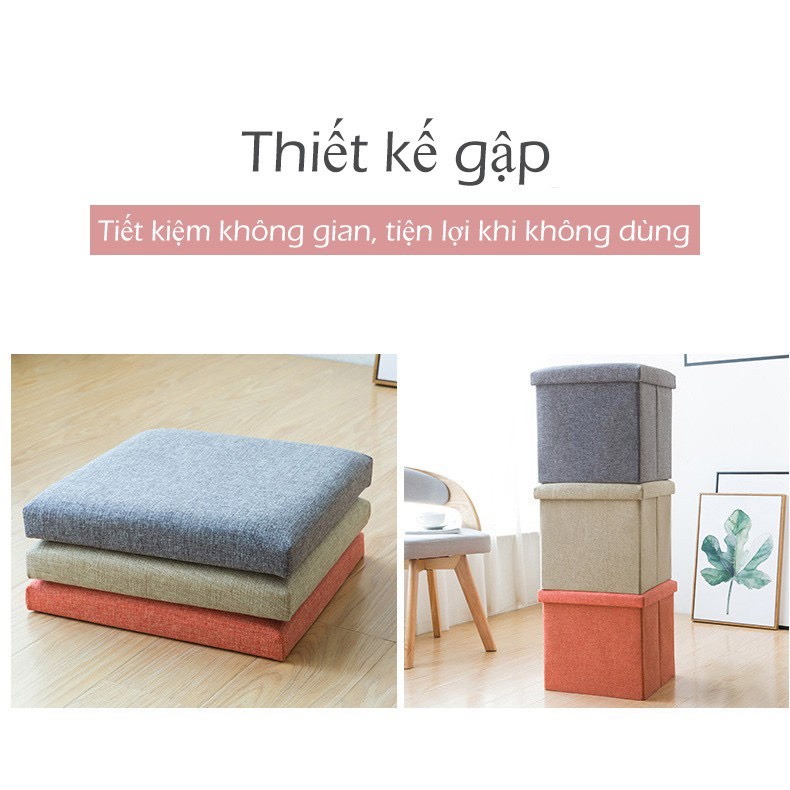 Hộp Đựng Đồ Làm Ghế Ngồi 2in1 Chắc Chắn Gấp Gọn Khi Không Dùng Vừa Để Đồ Vừa Ngồi Cứng Cáp SP41233213