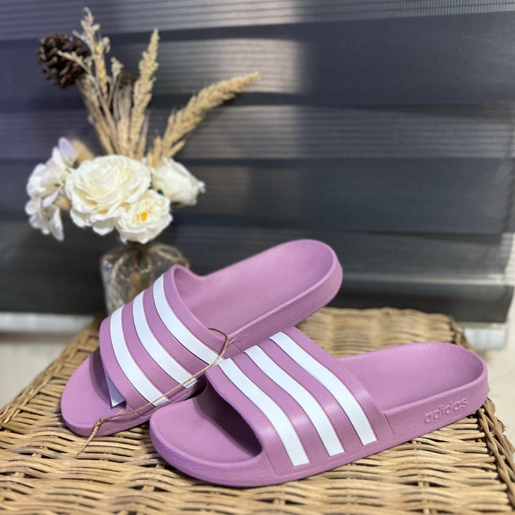 Dép nam quai ngang Adilette Aqua Grey Three chính hãng thể thao, đúc nguyên khối không thấm nước