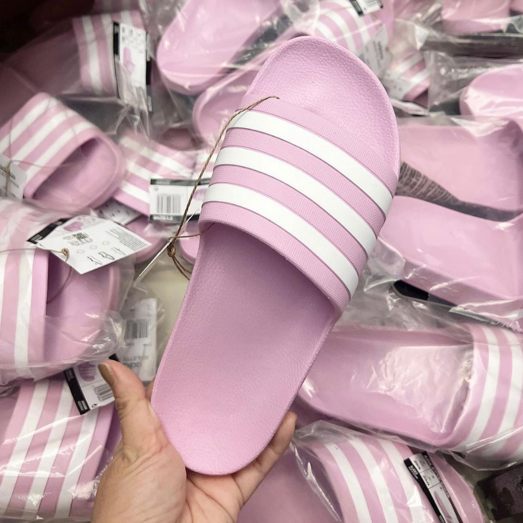 Dép nam quai ngang Adilette Aqua Grey Three chính hãng thể thao, đúc nguyên khối không thấm nước