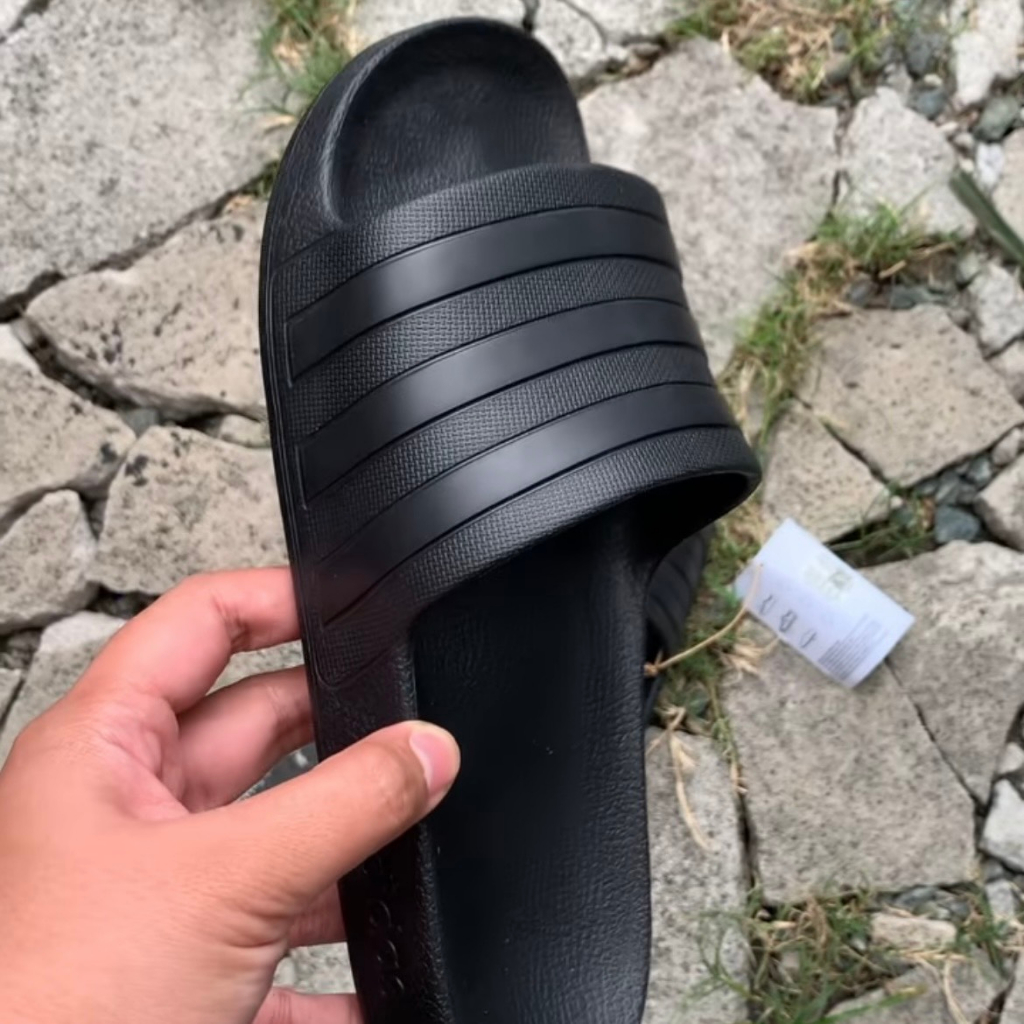 Dép chính hãng Adilette Aqua Navy đúc nguyên khối quai ngang không thấm nước