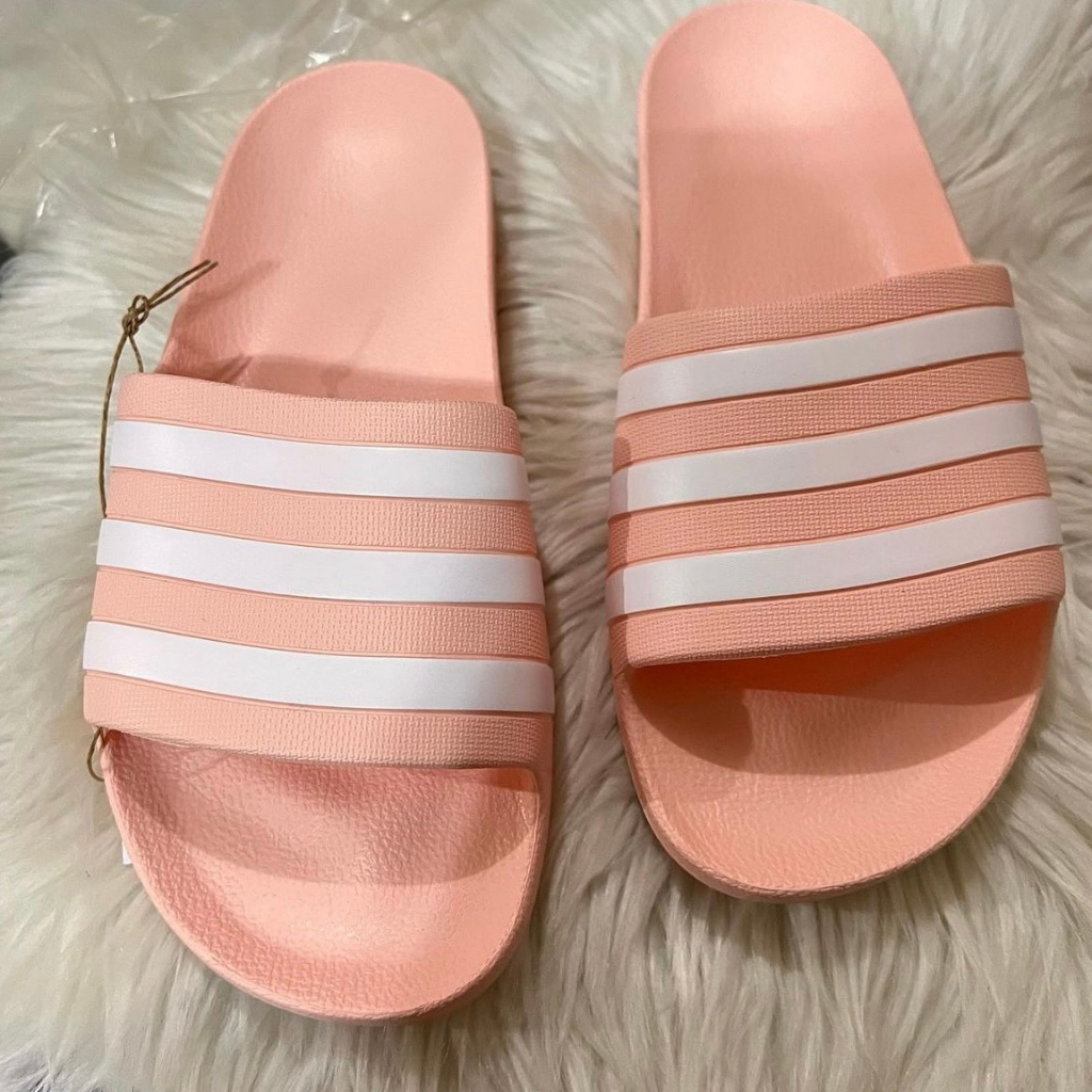 Dép chính hãng Adilette Aqua Kids Black White đúc nguyên khối quai ngang không thấm nước