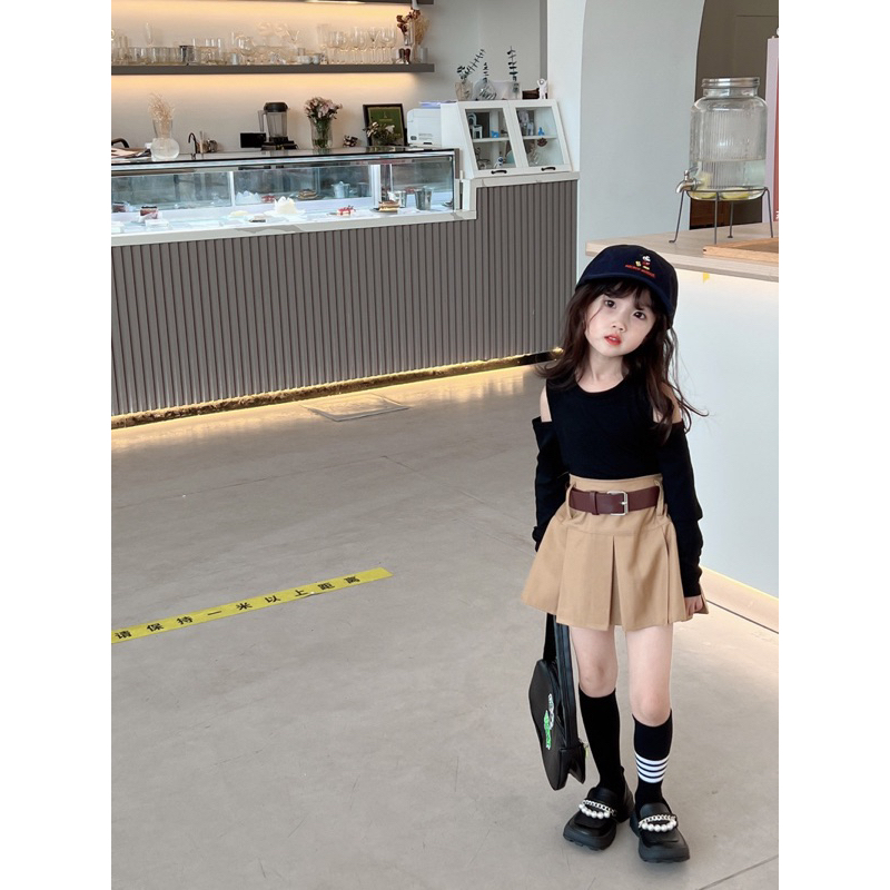 Chân Váy Xếp Ly Dáng Chữ A Nhiều Màu Tặng Kèm Đai Cho Bé Gái, Phong Cách Retro Trẻ Trung Năng Động Hè 2023 - XUDOO KIDS