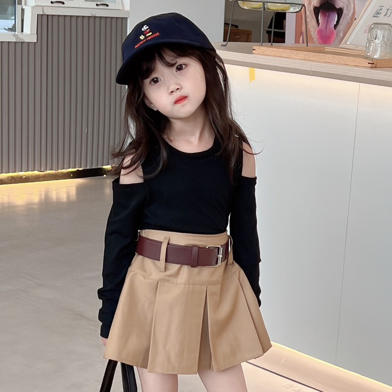 Chân Váy Xếp Ly Dáng Chữ A Nhiều Màu Tặng Kèm Đai Cho Bé Gái, Phong Cách Retro Trẻ Trung Năng Động Hè 2023 - XUDOO KIDS