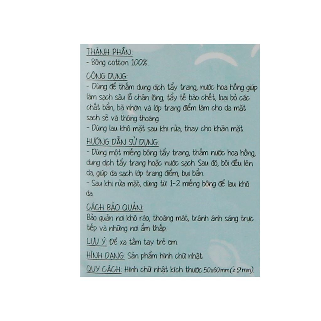 Bông tẩy trang Puri túi 150 miếng  - Hàng Chính Hãng