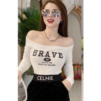 Áo Thun Trễ Vai Tay Dài Form Body Trẻ Trung TTSLT0061
