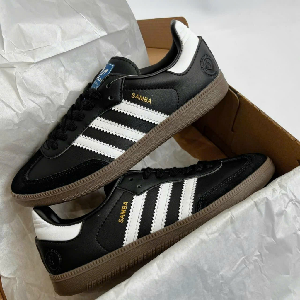 Giày Sneaker Nam Nữ Adidas Samba Đen Vạch Trắng (tặng vớ+freeship+fullbox)