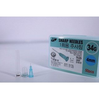 Đầu kim 34G xanh Hàn quốc dùng tiêm MESO, mũi tiêm làm căng bóng làn da