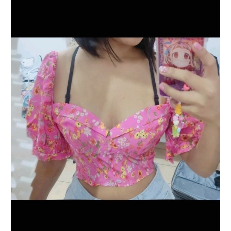 Pass áo crop hoa s