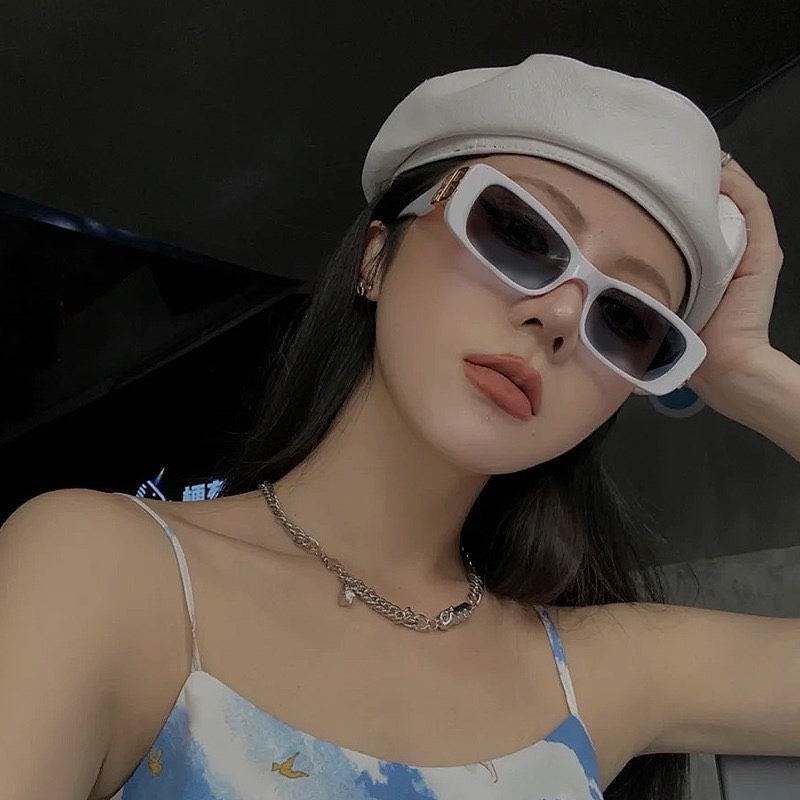 Mắt Kính Thời Trang Form Vuông Y2K Nhỏ Xếch Kiểu Dáng Hot Trend Phong Cách Trẻ Trung - Hazo