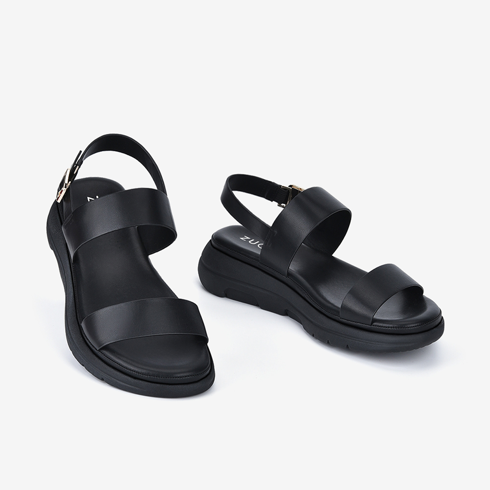 Giày Sandals Nữ Zucia Quai Ngang Đế Bằng 5cm - SRX66